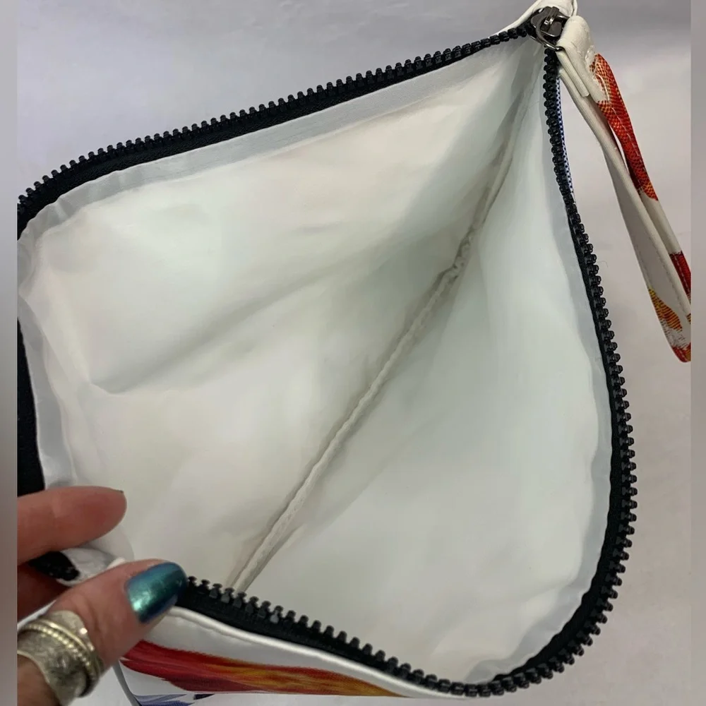 Sephora Cosmetic Travel Bag‎ Makeup Carrying Case Floral Wristlet Tablet 13 x 10